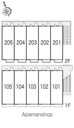 レオパレス和歌川[1K/19.87m2]の配置図