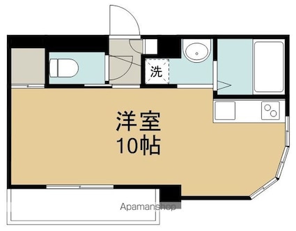 エビスヤパークサイド[1R/25m2]の間取図