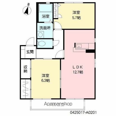 ディアス才賀 A棟の間取り写真