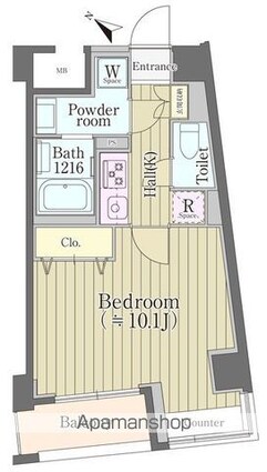レジデンス西早稲田[1K/31.27m2]の間取図