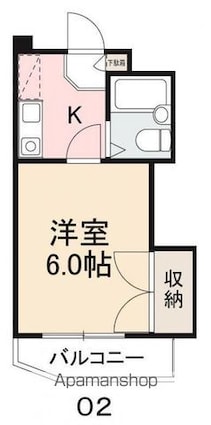 ハイツアニマート[1K/20m2]の間取図