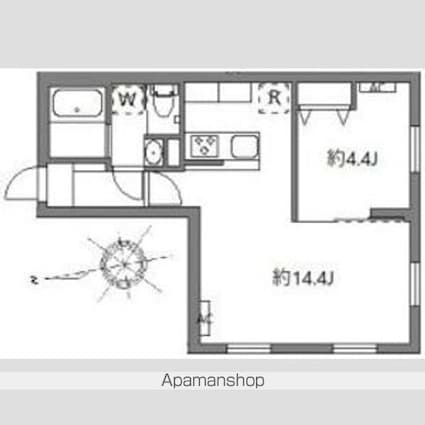 グランピア中野坂上[1LDK/40.05m2]の間取図