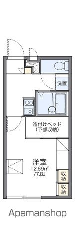 レオパレスブラッサム木津の間取り写真