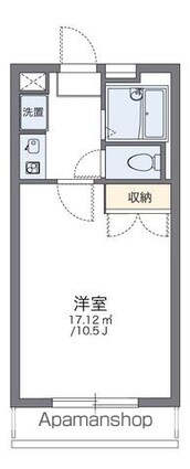 レオパレスパストラル[1K/26.49m2]の間取図