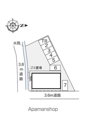 レオパレス童夢[1K/19.87m2]の配置図