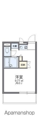レオパレスシンセー[1K/19.87m2]の間取図