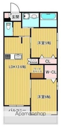Ｌｕｍｉｅｒｅ　ｄｕ　ｓｏｌｅｉｌ[2LDK/60.23m2]の間取図