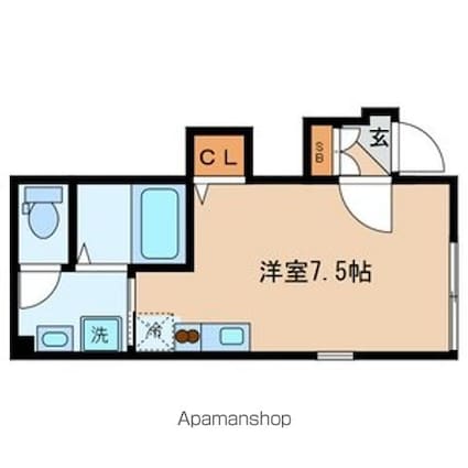 東京都渋谷区笹塚１丁目[1R/20.8m2]の間取図