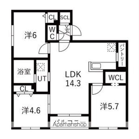 LIEN北12の間取り写真