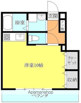 サンフィールド[1R/29.61m2]の間取図