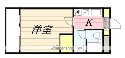 メゾン・ド・城西[1R/20.57m2]の間取図