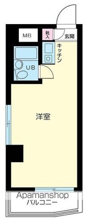 ライオンズマンション江古田第２[1R/19.19m2]の間取図