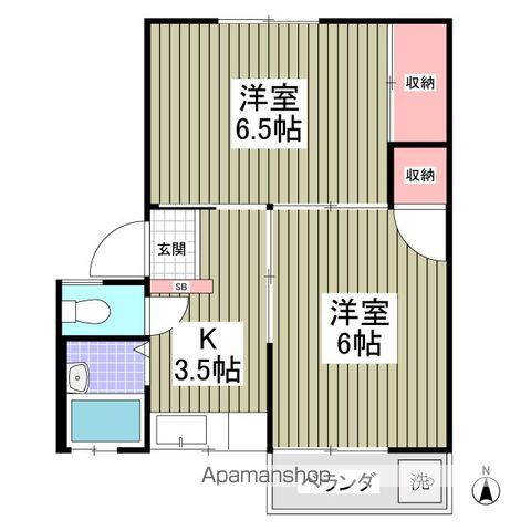 若松コーポの間取り