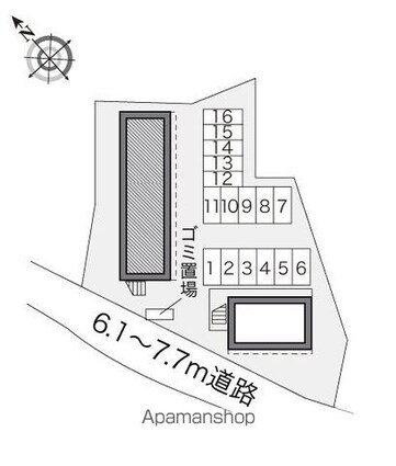 レオパレスジゴジ１[1K/23.18m2]の配置図