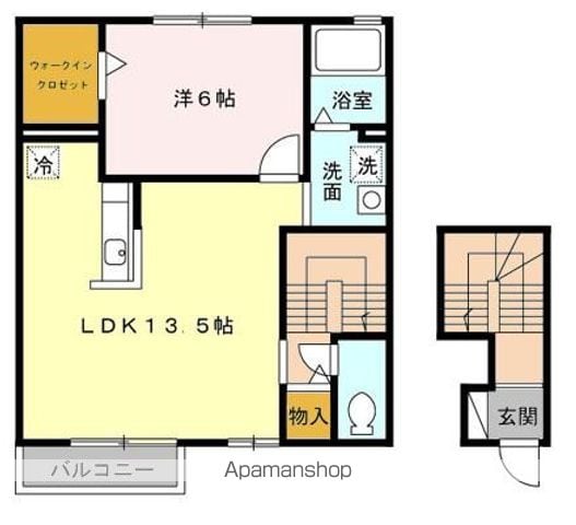 【あきる野市草花のアパートの間取り】