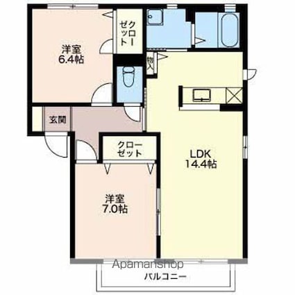 ＭａｓｔＴｏｗｎ三本柳Ⅲ[2LDK/61.33m2]の間取図