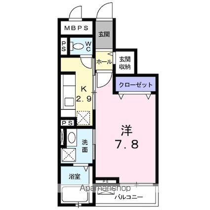 メゾン・グランドゥール[1K/31.14m2]の間取図