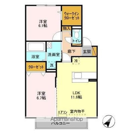 ルミエール[2LDK/59.28m2]の間取図
