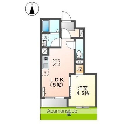 東京都あきる野市牛沼[1LDK/32.72m2]の間取図
