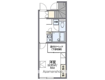 レオパレスＤＥＡＲＥＳＴ[1K/23.61m2]の間取図