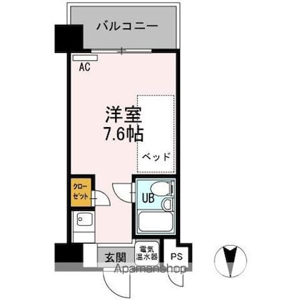 ベルハウス[1R/17.41m2]の間取図