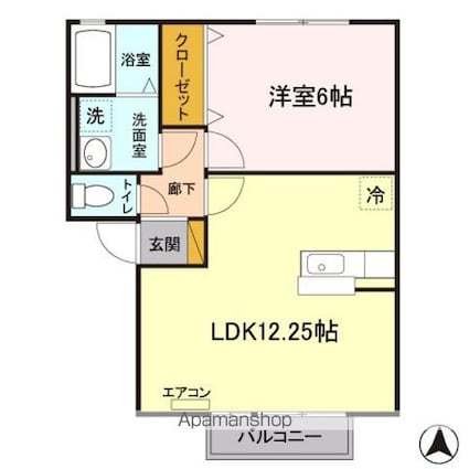 コリーヌ寿[1LDK/41.89m2]の間取図