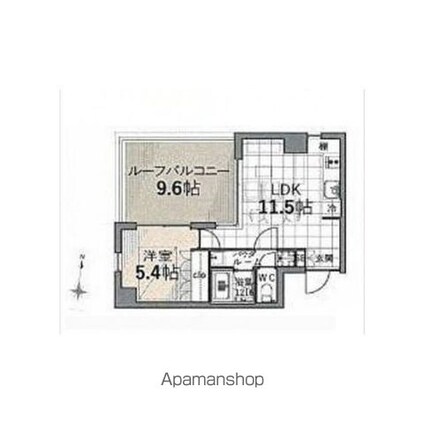 ＴＡＳ上北沢レジデンス[1LDK/37.9m2]の間取図