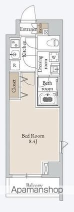 ＣＡＶＡＮＡ清澄[1K/25.55m2]の間取図