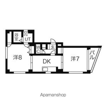 ＯＫビル[2DK/47.21m2]の間取図