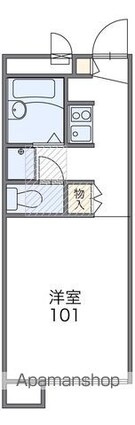 レオパレス優優[1K/19.87m2]の間取図