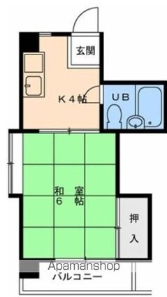 清栄ハイツ[1K/17.91m2]の間取図
