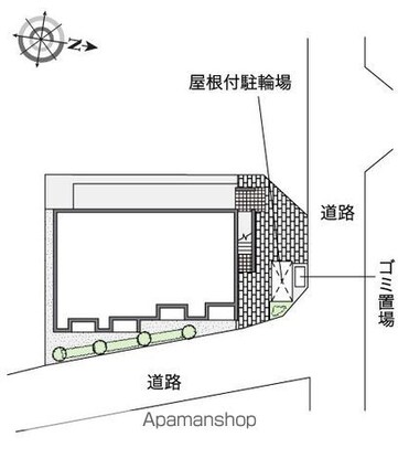 東京都練馬区関町南２丁目[1K/20.64m2]の配置図