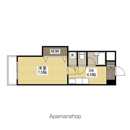 ヴェルマーレ中広[1DK/24.5m2]の間取図