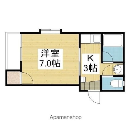 参川第２マンション[1K/19m2]の間取図