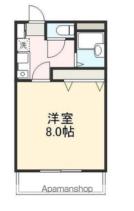 ローテンブルグⅥ[1K/26m2]の間取図
