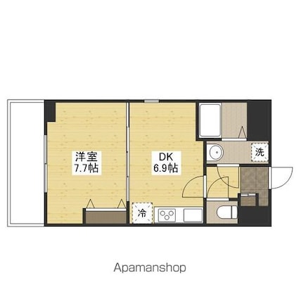 アーバインステイ広島イースト[1DK/35.9m2]の間取図
