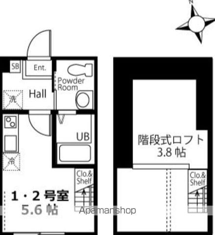 ハーミットクラブハウス金沢八景B棟の間取り写真