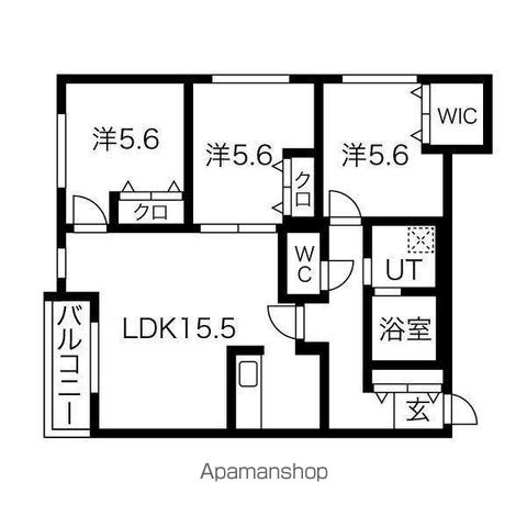 BRAMA南18条の間取り写真