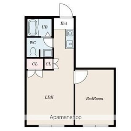 ウイングッド下馬[1LDK/43.09m2]の間取図