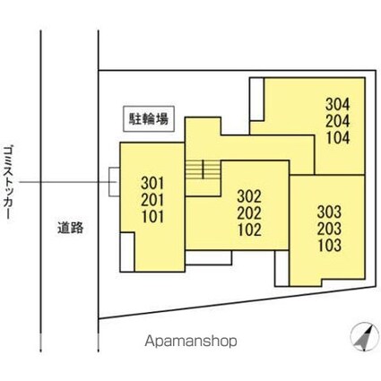 ウェルド[1LDK/41.31m2]の配置図
