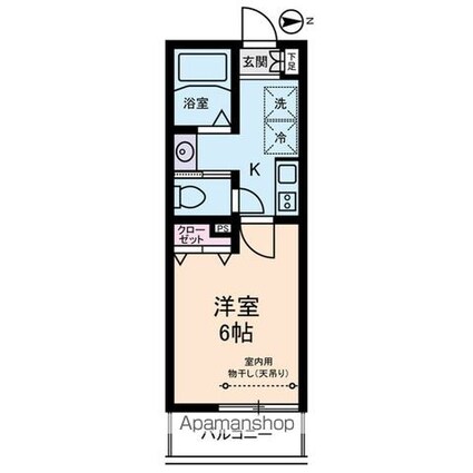 グランドール西尾久[1K/20.7m2]の間取図