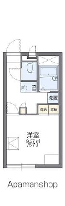 レオパレスエスポワール比島[1K/20.28m2]の間取図