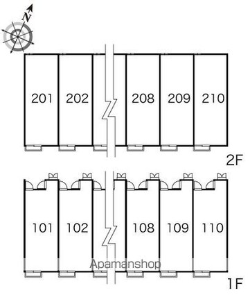 レオパレスフローリッシュⅡ[1K/28.02m2]の配置図