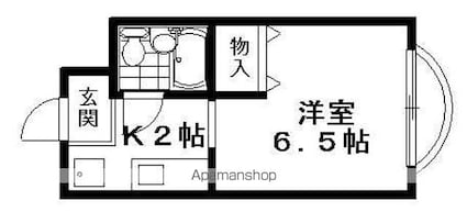 ジョイフル草津[1K/18m2]の間取図