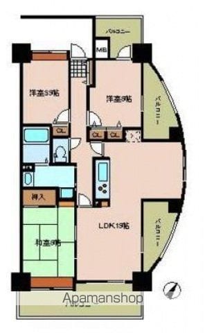 シーブリーズ東原壱番館の間取り写真