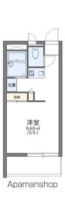 レオパレスＡＲＫ壱番館[1K/20.28m2]の間取図