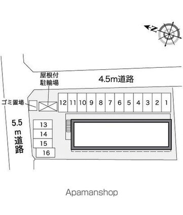 レオパレス新庄寺[1K/23.18m2]の配置図