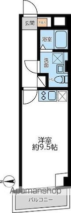 グランカーサ馬込Ⅰ[1R/26.38m2]の間取図