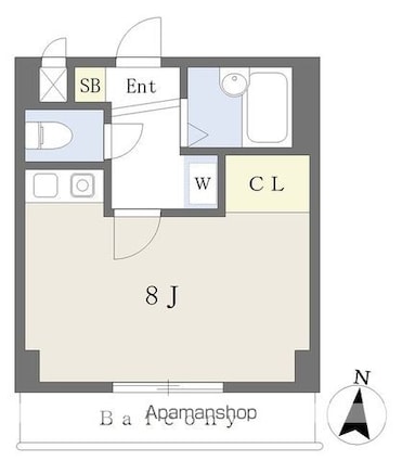 エスポワール松山[1R/25.6m2]のその他内装