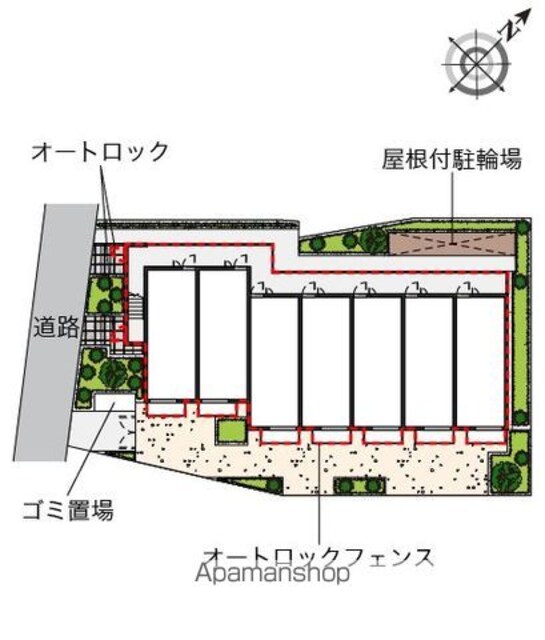 ミランダＮＯＷＡ[1R/26.08m2]の配置図